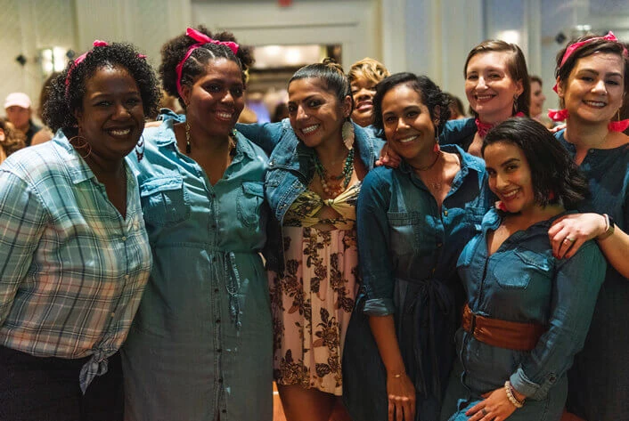 Young adults affected by breast cancer mingle during the YSC Summit Welcome Reception